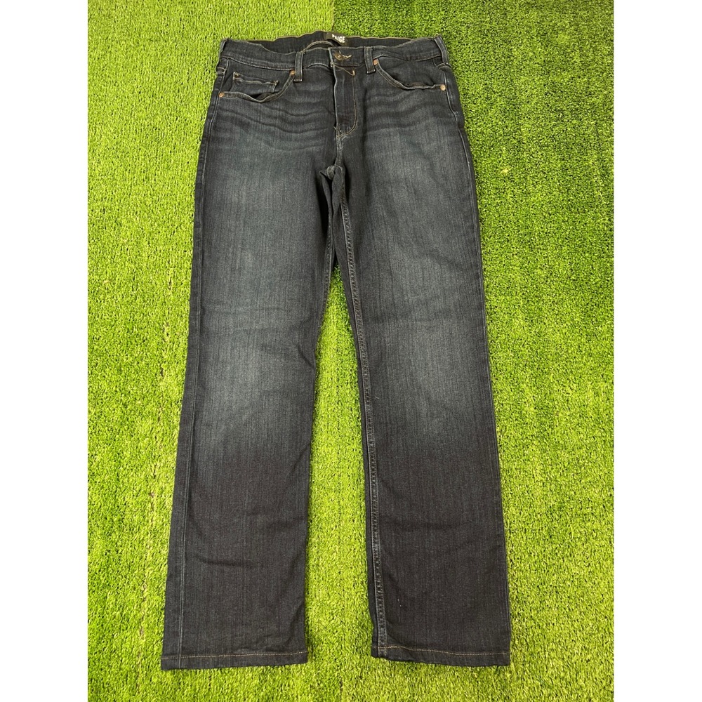 Paige Normandie Mens Straight Leg Jeans Dark Wash Blue Size 32 Stretch Denim